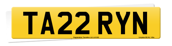 Registration number TA22 RYN
